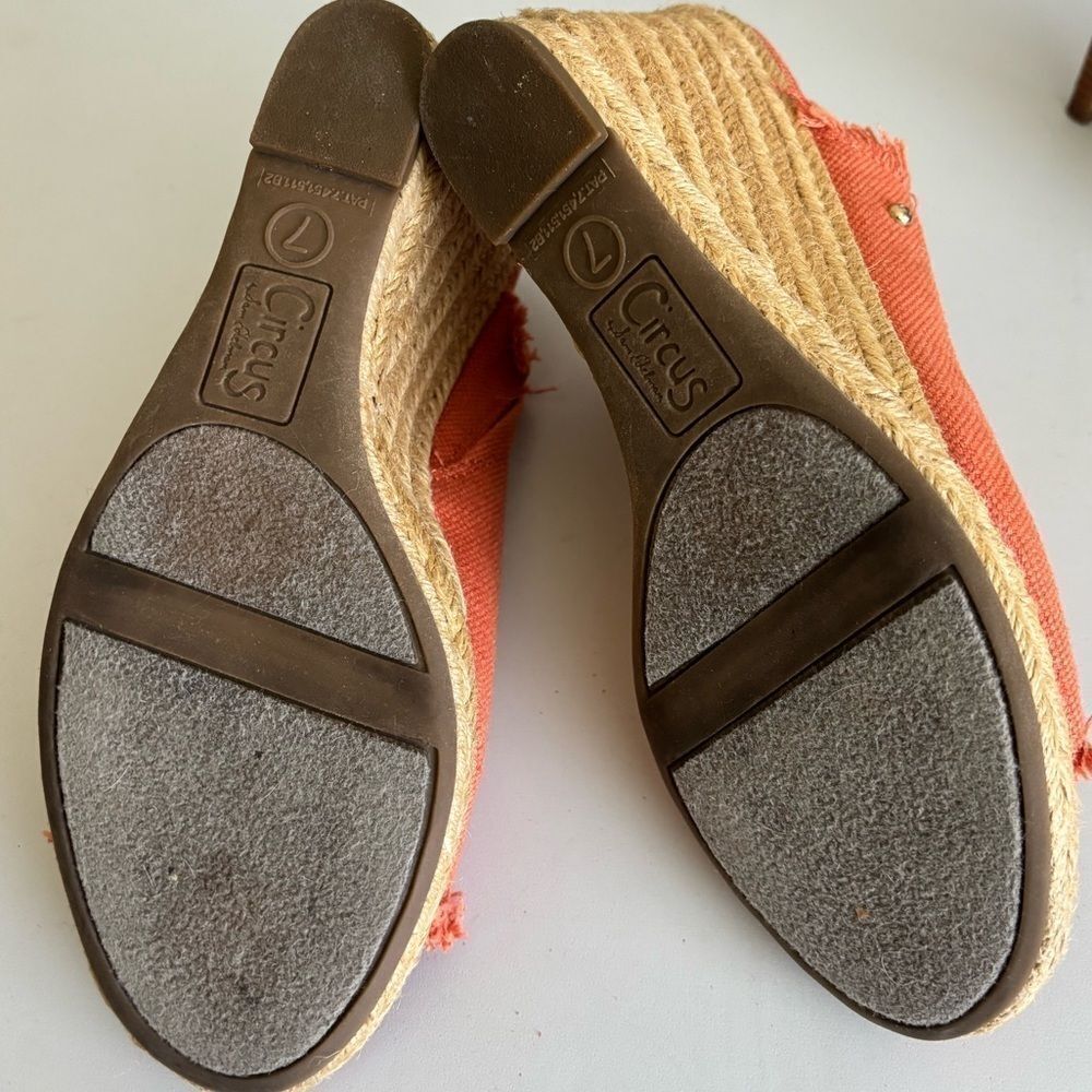Circus by Sam Edelman Baker Orange Espadrille Wedge Sandals - Picture 4 of 8